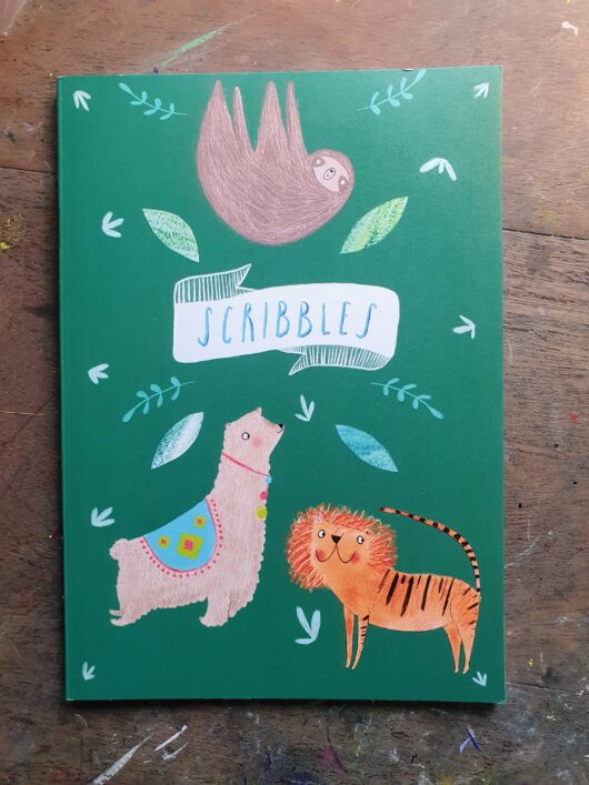 A5 Recycled Notebook -Scribble Animals - Image 5