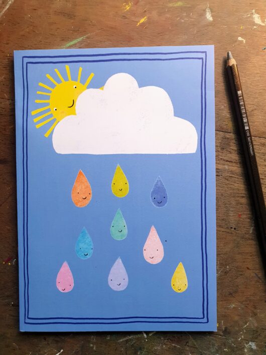 A5 Recycled Notebook -Happy Cloud - Image 5